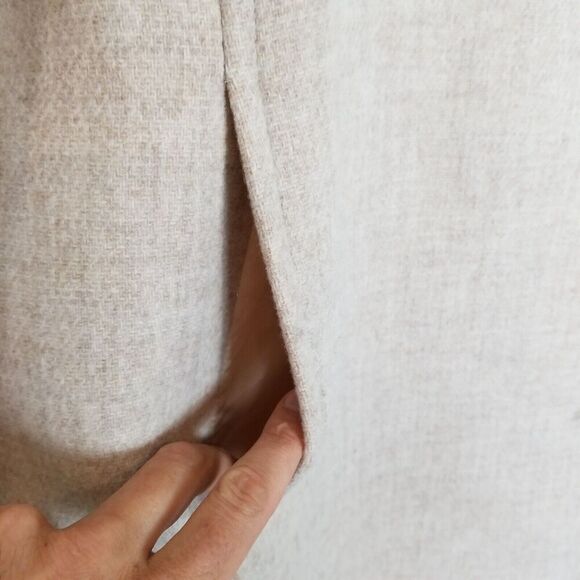 J.Crew Women Villa Coat  Italian Stadium Cloth Sz 22 Heather Sand Zip Up Zip Up - Picture 4 of 7